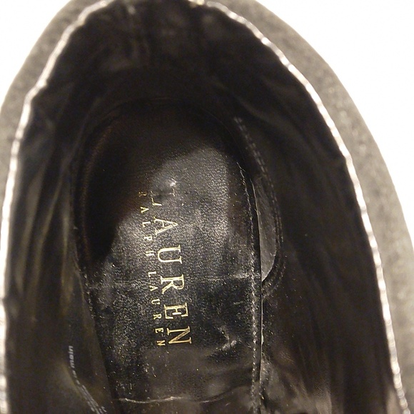 Ralph Lauren Nubuck Black Lace Leather - Picture 5 of 8